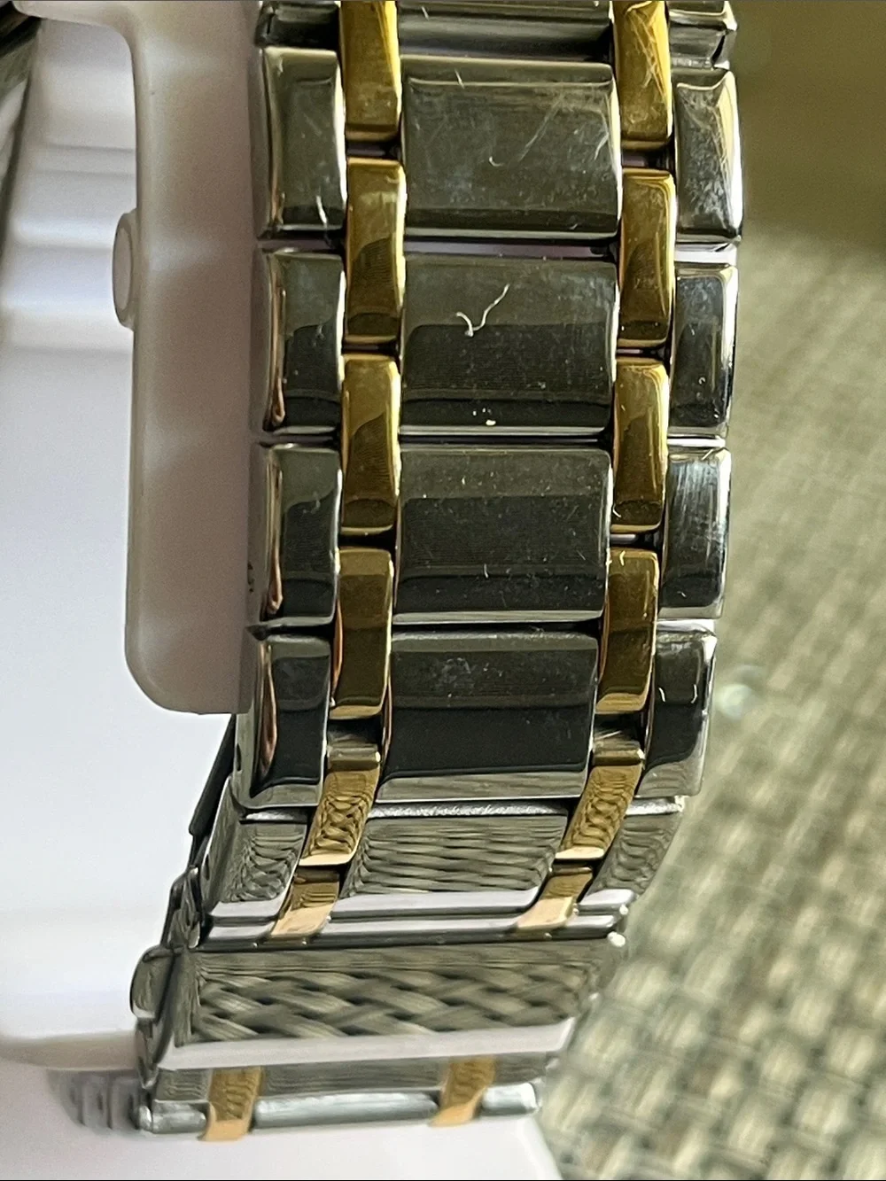 Armitron Two-Tone Silver and Gold Open-Heart Dress Watch